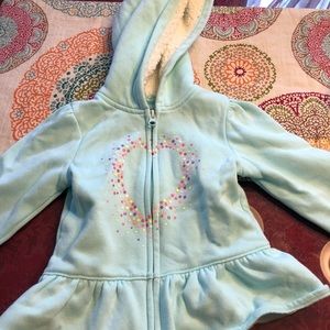 Toddler girls zip-up hoodie